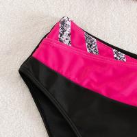 Traje de baño para mujer, bikini sexy, bikini brasileño de malla a rayas, conjunto de bikini para mujer, bañador de banda con escote en u - details 3