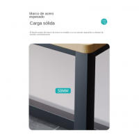 Mesa Gaming, Metal, Negro, 120x60cm Escritorio de ordenador moderno - details 5