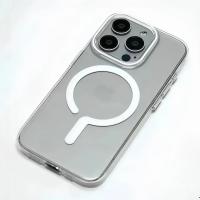 Caja de carga Magsafe de metal plateado titanio Botón fuerte para iPhone 16Pro Max - details 6