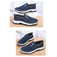 Zapatos De Lona Para Hombre Con Suela Suave Casual Transpirables Cómodos Con Mangas Slip-On Oxford De Tela Zapatos Casuales - details 7