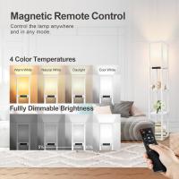 Lámpara de Pie con Carga y Control Remoto Estante de Madera LED Regulable de 4 Temperaturas de Color Incluye Bombilla Para Sala de Estar, Dormitorio, Oficina Decoración Vintage - details 15