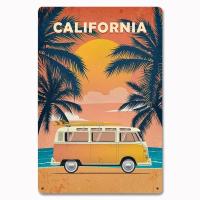 Cartel de fiesta en la playa Vintage, carteles de hojalata, surfear, California, Hawaii, placa de Metal, decoración de pared del hogar, decoración de la habitación - details 25