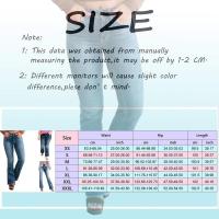 Vaqueros informales clásicos elásticos para mujer, pantalones vaqueros micro acampanados holgados de talla grande a la moda, ajustados y elásticos - details 4