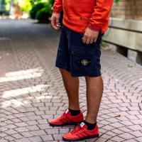 Shorts estilo workwear de alta calidad con logo bordado de Stone Island, aptos para deporte y hip-hop. - details 1