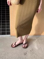 Chanclas planas, zapatos para mujer, ropa de verano, nuevo diseño de nicho casual, playa, vacaciones, sandalias con punta abierta. - details 33