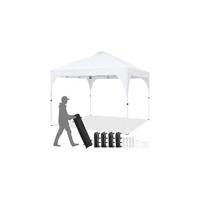 Carpa Plegable 3x3m Cenador de Jardín Impermeable para 8-10 Personas con Ventilación y Bolsa de Transporte Ideal para Playa y Camping Blanco - details 13