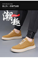 Primavera nuevos zapatos casuales de tablero para hombres transpirables cómodos zapatos versátiles de moda para hombres versión coreana amarilla de zapatos de moda de lujo ligero - details 9