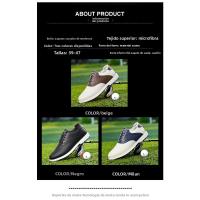 Zapatos de Golf Profesionales para Hombres Deportivos Casuales Antideslizantes Impermeables de Cuero Nuevos Zapatos de Golf - details 1