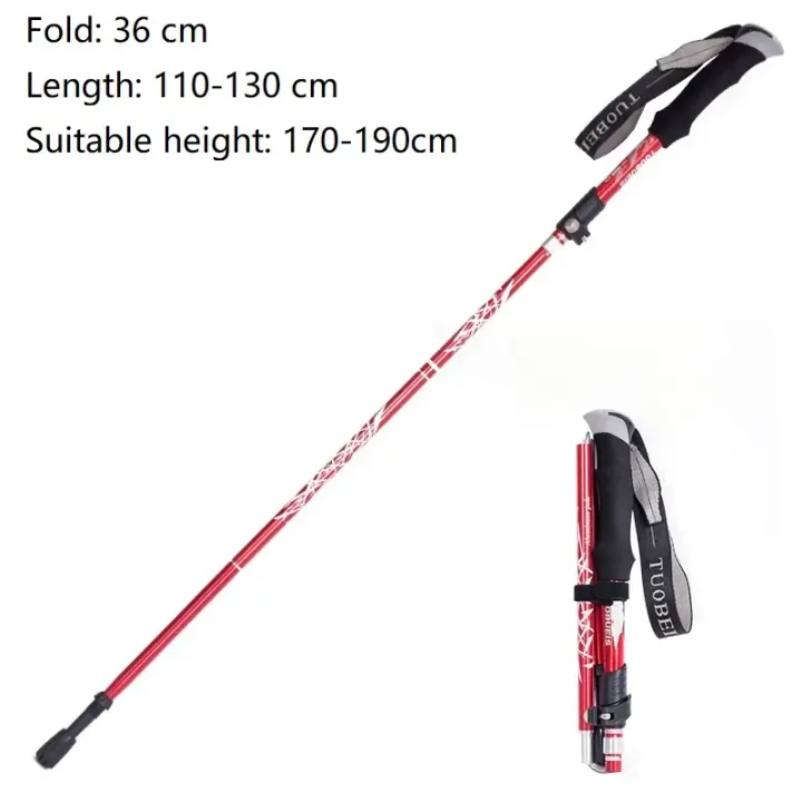 Bastones de Senderismo y Correr en Camino Profesionales Aluminio Aeronáutico Antigolpes (Plegable Ultraligero) para Nieve, Montañismo y Escalada Deportes y Afueros - 1