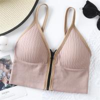 Sujetadores deportivos para mujer, Top blanco transpirable, Top corto ajustado, chaleco de Yoga con cremallera frontal de talla grande, sujetador atlético a prueba de golpes para gimnasio y Fitness - details 12