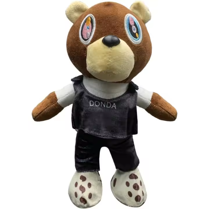Juguete de peluche de oso de peluche Kanye para niños pequeños, Animal de peluche - 1