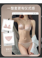 Correa para mujer con busto pequeño, pecho plano, copa triangular francesa fina de verano, cierre frontal Sexy, sujetador trasero hermoso - details 15