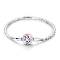 Pulseras de seguridad de corazón de melocotón de Plata de Ley para mujer, dijes colgantes originales, cuentas para joyería - details 11