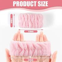 Muñequeras reutilizables para mujer, muñequeras de microfibra absorbente para lavado de cara, Yoga, correr, deporte, 2 pares - details 5