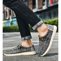Zapatos náuticos informales para hombre, mocasines de lona de alta calidad, cómodos, con punta redondeada, color azul - details 15