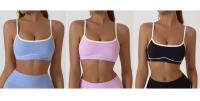 Sujetador deportivo de impacto para mujer, ropa interior push-up de alto soporte para gimnasio, Top corto sin mangas para Pilates y Yoga con almohadillas extraíbles - details 5