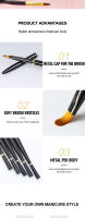 Pincel para uñas de Gel UV, delineador de rayas francesas, delineador de líneas ultrafinas para manicura, dibujo de uñas artísticas, pinceles de puntos acrílicos, 5 piezas - details 3