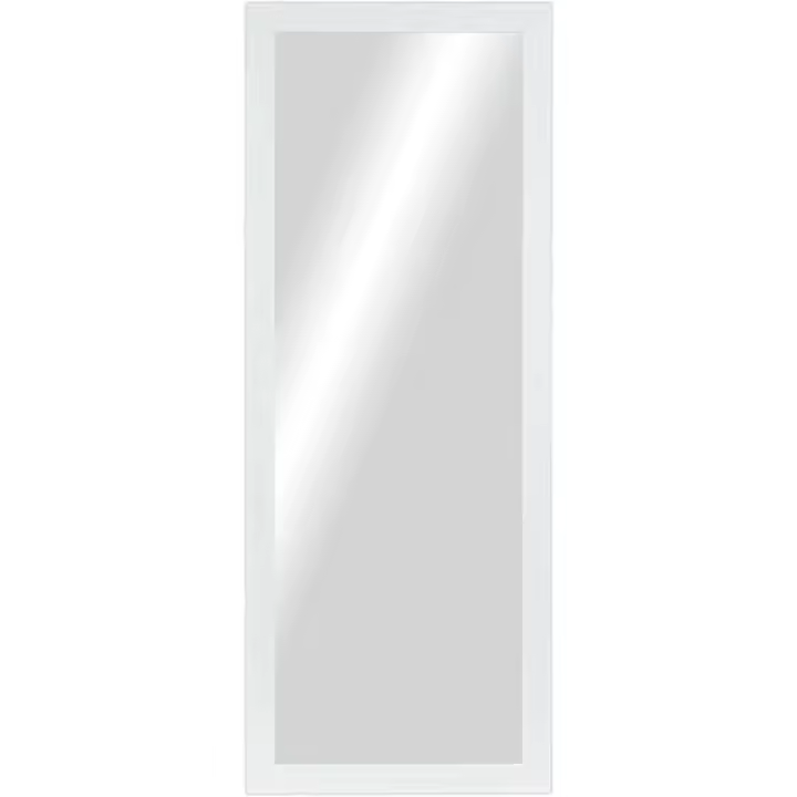 Espejo Pared Cuerpo Entero 35x140cm-Marco Exterior 42x147cm MOD-128 Blanco-Raya - 1