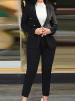 Conjunto de Pantalón de Dos Piezas para Mujer Moda de Primavera-Otoño Viste a Juego de Cardigan Top Pencil Pants - details 4