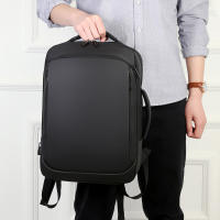 Mochila de negocios para ordenador portátil, bolso clásico de tela de membrana impermeable, correas, trabajo diario, USB, 16 pulgadas - details 12