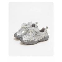 Zapatos de las niñas 2025 nuevos niños zapatos deportivos primavera y otoño niñas plata niña princesa zapatos de entrenamiento moral zapatos de primavera - details 8