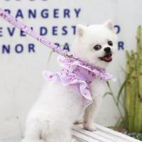 Conjunto de Correa de arnés para Mascotas Ajustable con Encaje Floral Ropa de Perro Linda para Cachorros Accesorios de Arnés para Perros - details 27