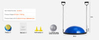 SucceBuy Medio entrenador de pelota de ejercicio, pelota de equilibrio de 23 pulgadas, capacidad de 660 libras, pelota de yoga con bandas de resistencia y bomba de pie, entrenamiento de cuerpo completo, gimnasio en casa, rosa - details 13