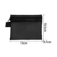 Bolsas de cosméticos transparentes de malla, bolsa de maquillaje negra pequeña y grande, organizador de artículos de tocador de viaje portátil, bolsa de almacenamiento de lápiz labial, 1/3 Uds. - details 7