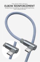 Nephy Cable USB Tipo C de Carga Rápida 3A Ángulo de 90 Grados Cargador de Teléfono Inteligente - details 4