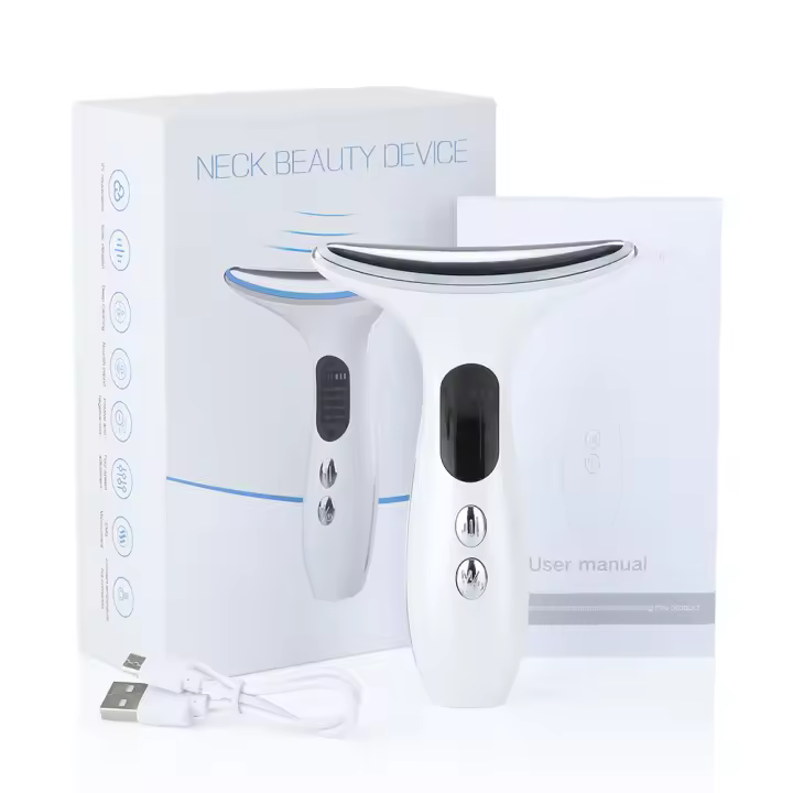 Dispositivo de microcorriente para adelgazar la cara, dispositivo de belleza para el cuello, fotones, rejuvenecimiento de la piel, antiarrugas, doble mentón, masajeador Facial - 1