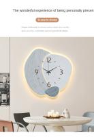 Reloj colgante de pared para sala de estar, decoración creativa, estilo crema, 30x30cm - details 4