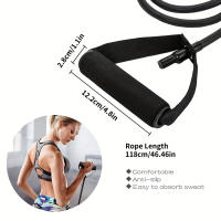 Bandas de resistencia de 4 niveles con asas para entrenamiento en casa y entrenamiento de fuerza, perfectas para Yoga, Pilates y equipos de fitness, 1 ud. - details 1