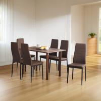 Sillas de Comedor Juego de 4 Sillas de Metal para Cocina, Silla de Mesa Comoda Silla con Asiento Tapizado, Negro - details 44