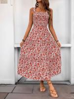 Nuevo vestido con tirantes de estilo pastoral dulce y fresco estampado - details 10