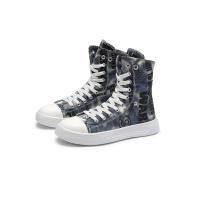 Una tallas dos tallas mujer pareja top alto con cordones nuevas alpargatas tallas euro tablero de graffiti plano - details 13