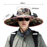 Sombrero de tela transpirable con ventilador, gorra con ventilador solar con estampado de camuflaje y ala, carga USB para actividades al aire libre, unisex para pescar - details 0