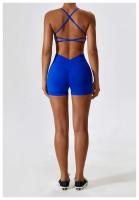 Shorts de Yoga de Cintura Alta Ajuste Ajustado para Abdomen y Cadera Material de Nylon - details 15