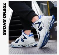 Zapatillas de ocio versátiles para hombre, zapatos deportivos ligeros y cómodos para caminar, zapatos para correr con hoja de grafiti a la moda, calzado masculino - details 13