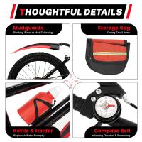 Bicicleta de Montaña de Acero de Carbono Ajustable a la Altura Estilo Urbano con Frenos de Caliper, Botella de Agua, Compas Material de Acero al Carbono Deportes y Exteriores - details 7