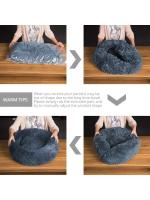 Cama redonda y esponjosa para perro, casa supersuave de felpa para gato, nido cálido para invierno, 40-90cm - details 1