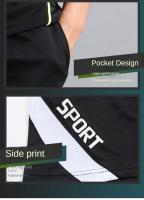 Conjunto deportivo ultrafino y transpirable, pantalones cortos de manga corta, cómodos y holgados, secado rápido, novedad - details 6