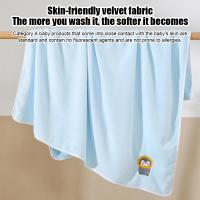 Toalla de baño impresa para bebé, absorbente, sin pelusas, patrón bordado encantador, textura ligera y suave, tacto delicado - details 8