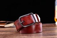 Cinturones de diseñador para hombre, piel de vaca auténtica de alta calidad, color marrón, de lujo,talla grande, 100% grano real - details 54