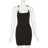 Camisola de cintura alta con cuello en U, corte ajustado de color liso para mujer, moda urbana - details 7