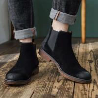 Nuevos botines esmerilados, zapatos de vestir de cuero genuino, botas de hombre Chelsea de ante Martin - details 3