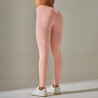 Leggings de yoga sin costuras para mujer, ropa deportiva de entrenamiento, pantalones deportivos de cintura alta - details 18