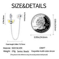 Abalorio de pulsera DIY en plata de ley de Color mágico con cuentas de cadena de seguridad de abeja para joyería de cumpleaños de mujer - details 16