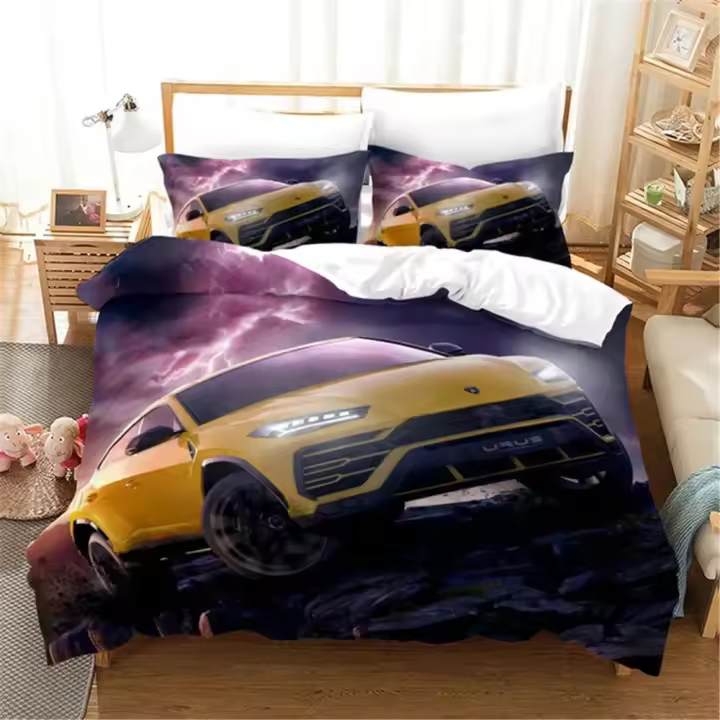 Elegante Juego de Fundas de Almohada de Deportes 3D Impresas Alta Calidad Dormitorio Doble Rey - 1