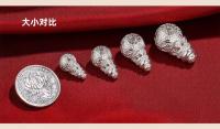 Entra de Buda de Plata Pura S Accesorios de Abalorio de Cabeza de Tres Vías con Tesoros de Ocho Joyas - details 2