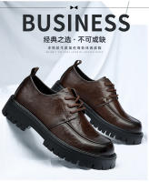 Nueva plataforma de moda, zapatos casuales, zapatos de cuero de punta grande para hombres de negocios británicos, cuero genuino - details 5
